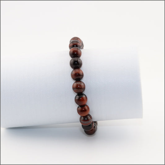 Bracelet Oeil de Tigre Rouge