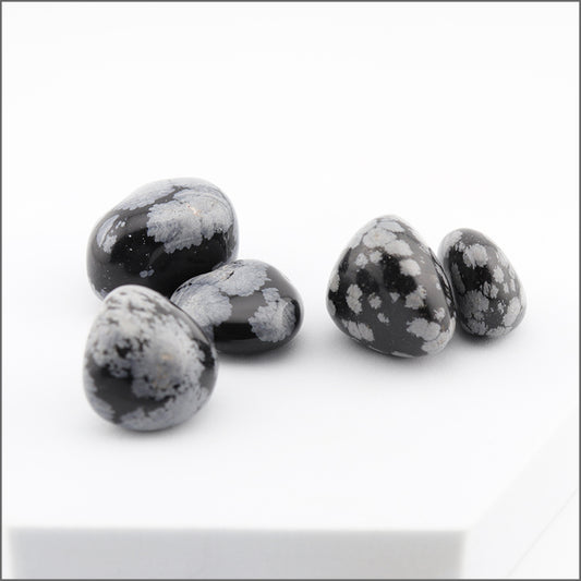 Pierres Roulées Obsidienne Flocon de Neige